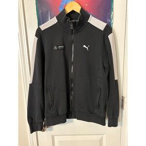 Puma Mercedes AMG Petronas F1 Team Track Jacket Mens Medium Black Grey Full Zip